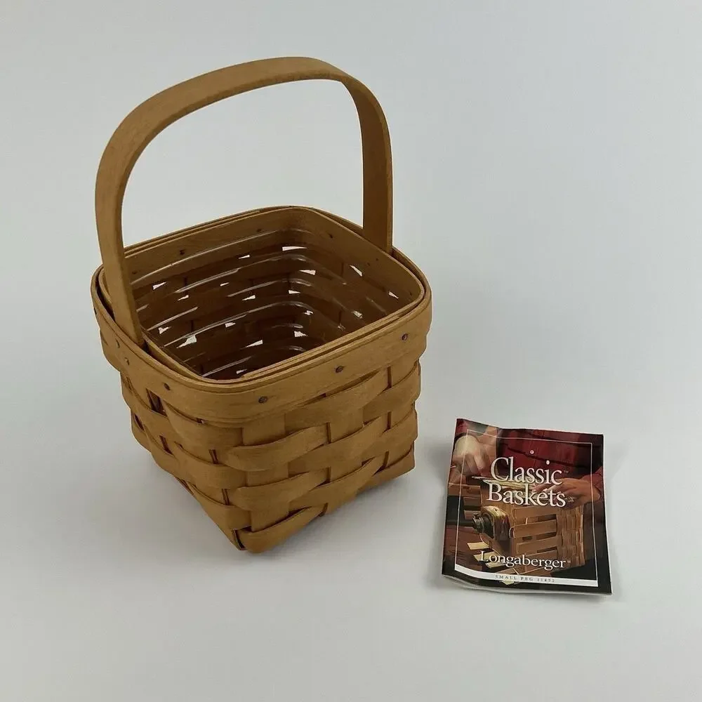 Longaberger Small Peg Basket Set 1999 | /w Protector 5